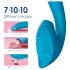 Vibeconnect - azul, vibrador à prova d'água para Ponto G e clítoris
