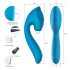 Vibeconnect - azul, vibrador à prova d'água para Ponto G e clítoris