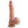 Dildo Realista com Ventosa e Testículos, Dupla Densidade - 18cm (natural)