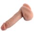 Dildo Realista com Ventosa e Testículos, Dupla Densidade - 18cm (natural)