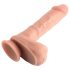 Dildo Realístico 20cm com ventosa e escroto - Dual Density - Natural