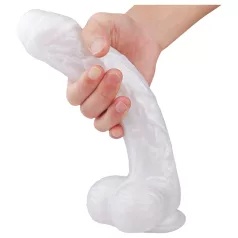   Sex HD Martin - dildo realístico com ventosa e escroto - branco