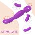 Massajador Vibrador Iris com Aquecimento, 2 Motores (Roxo)