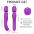Massajador Vibrador Iris com Aquecimento, 2 Motores (Roxo)