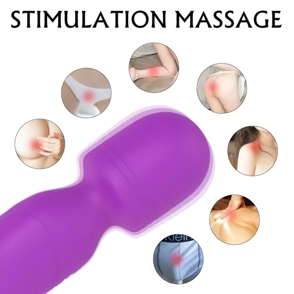 Sex HD Iris - vibrador massageador aquecedor 2 motores - silicone roxo