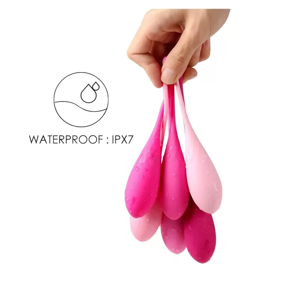 Sex HD Eggs - kit bolas kegel 6 unidades - silicone rosa
