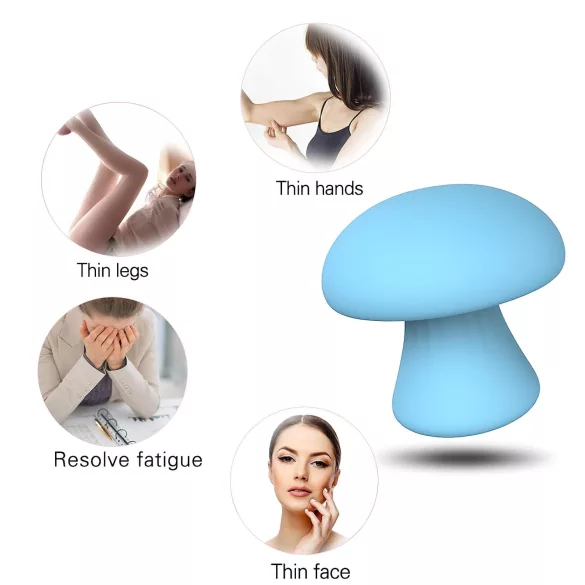 Magic Mushroom - massageador facial elétrico (azul)