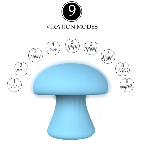 Magic Mushroom - massageador facial elétrico (azul)