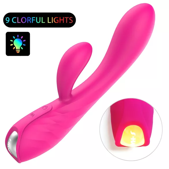 Sex HD Muses - vibrador recarregável aquecível à prova d'água - rosa