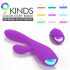 Vibrador aquecido recarregável à prova d'água (roxo)