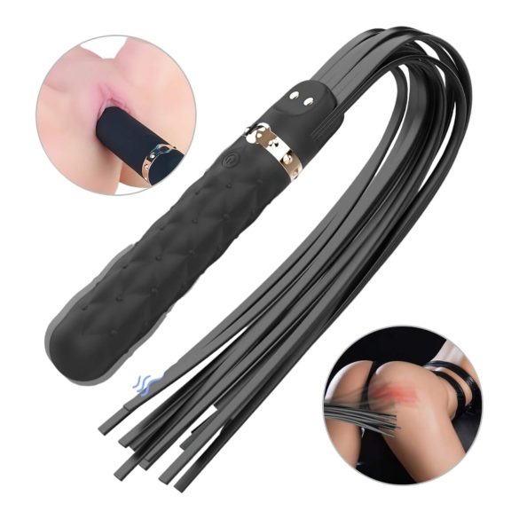 Vibrador e Chicote Bloody Mary - Recarregável e à prova d'água