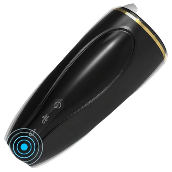 Sex HD Hawk - Masturbador Vibratório com Sucção Recarregável (preto e branco)
