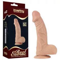   Lovetoy Real Extreme - dildo com ventosa - 23 cm (cor natural)