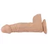 Lovetoy Real Extreme - dildo com ventosa - 23 cm (cor natural)