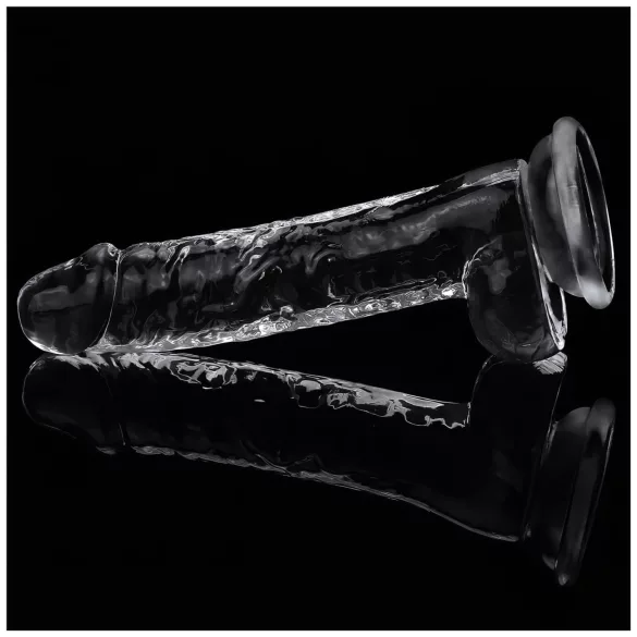 Lovetoy Flawless Clear - dildo com ventosa - 19 cm (transparente)