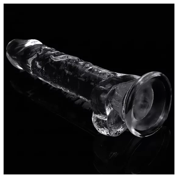 Lovetoy Flawless Clear - dildo com ventosa - 19 cm (transparente)