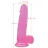 Lovetoy - dildo com ventosa - 20cm - jelly rosa