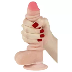   Lovetoy Sliding-Skin - dildo realístico dupla camada - 18cm - cor natural