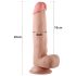 Lovetoy Pele Macia - Dildo Dupla Camada 21cm (Natural)