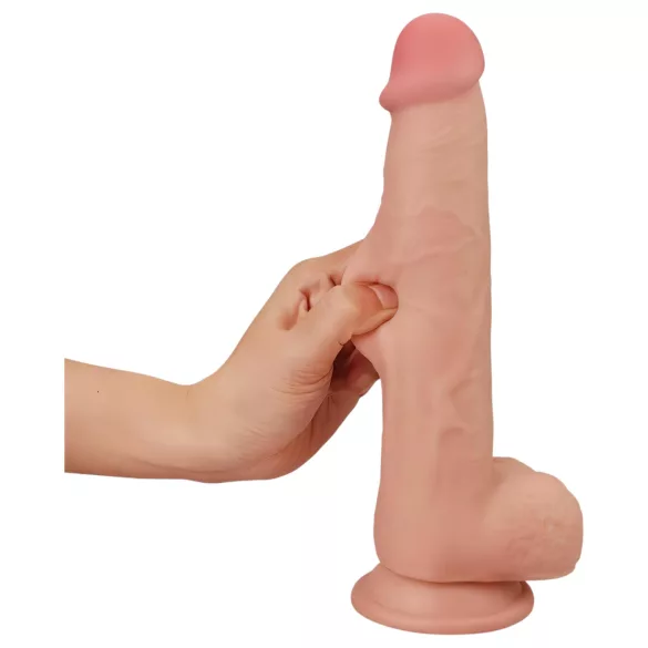 Lovetoy Sliding-Skin - dildo realista duplo revestimento - 23cm cor natural