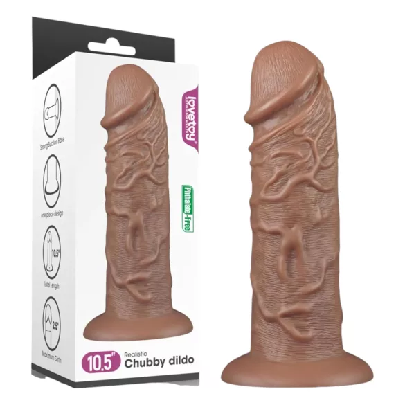 Lovetoy Chubby - dildo realista com ventosa - 25cm - cor natural