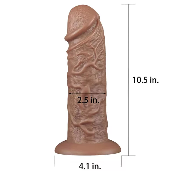 Lovetoy Chubby - dildo realista com ventosa - 25cm - cor natural