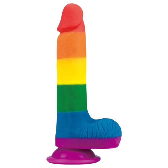 Lovetoy Prider - Dildo Realista com Testículos 20cm (Arco-íris)