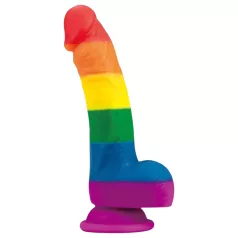 Lovetoy Prider - dildo realista silicone - 19cm - arco-íris