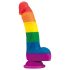 Lovetoy Prider - Dildo Realista Silicone 19cm (Arco-Íris)