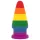 Lovetoy Prider - plug anal - 15cm - arco-íris