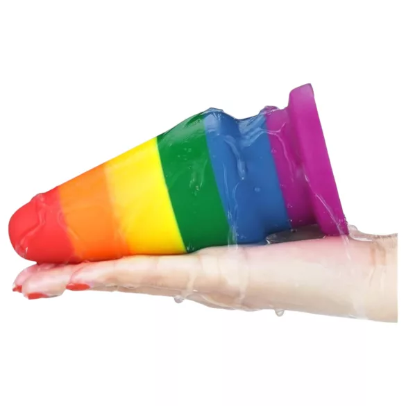 Lovetoy Prider - plug anal - 15cm - arco-íris
