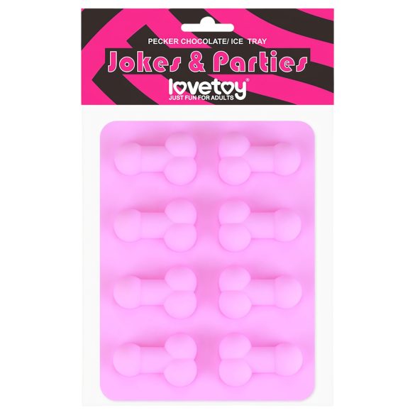 Forma de gelo em forma de pênis (rosa)