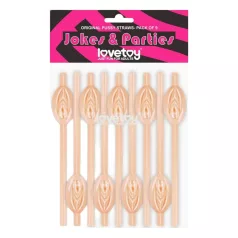 Lovetoy - canudo formato vagina - plástico cor natural