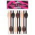 Lovetoy - canudo pênis - kit com cores variadas (natural, marrom, preto)