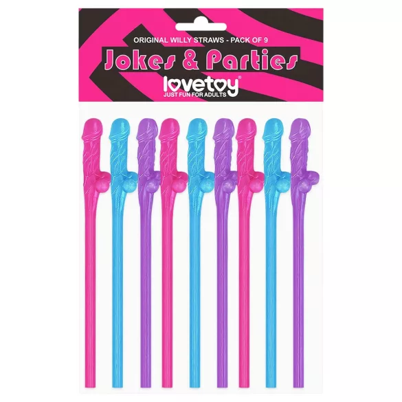 Lovetoy - canudo pênis realístico - rosa/azul/lilás