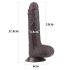 Lovetoy Sliding-Skin - Dildo dupla camada - 18cm (marrom)
