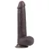 Lovetoy Sliding-Skin - dildo de dupla camada - 23 cm (castanho)