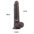 Lovetoy Sliding-Skin - Dildo Duplo 23cm (Marrom)