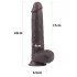 Lovetoy Sliding-Skin - dildo de dupla camada - 23 cm (castanho)