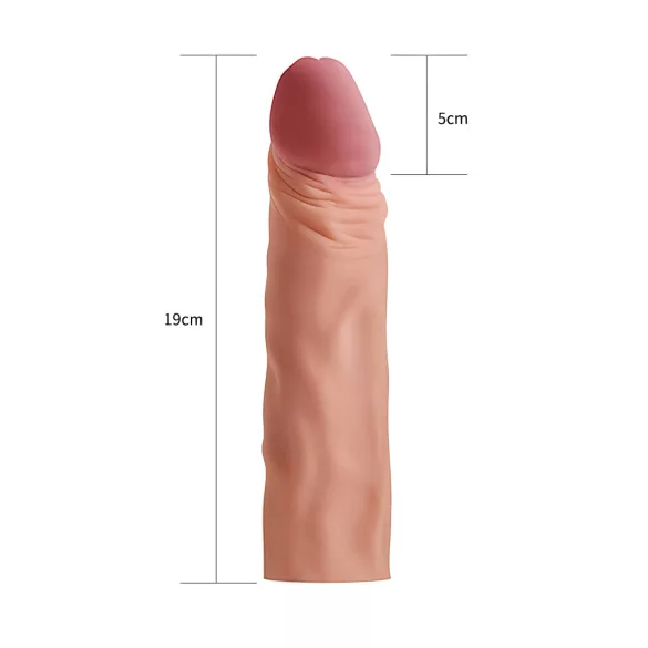 Lovetoy Pleasure X-tender - capa peniana - 19cm - cor natural