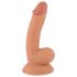 Mr. Rude - Dildo Realista com Ventosa e Escroto - 18cm (natural)