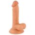 Mr. Rude - Dildo realista com ventosa e bolas - 17cm (natural)