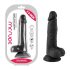 Mr. Rude - Dildo realista 19cm com ventosa e testículos (preto)