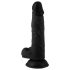 Mr. Rude - Dildo realista 19cm com ventosa e testículos (preto)