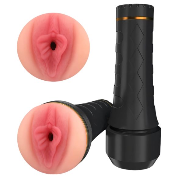Copo Tracy's Dog - Masturbador com Vagina Realista (Preto-Natural)