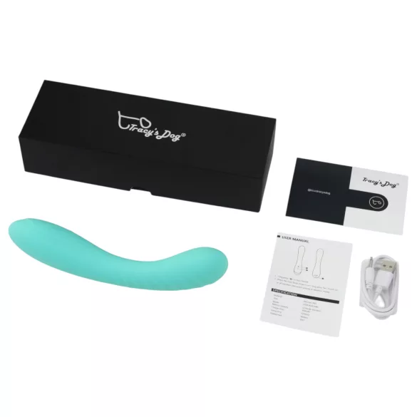Tracy's Dog - vibrador ponto G recarregável - silicone turquesa
