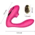 Tracy's Dog 2 - vibrador sugador 2 em 1 - silicone rosa