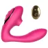 Tracy's Dog 2 - vibrador sugador 2 em 1 - silicone rosa
