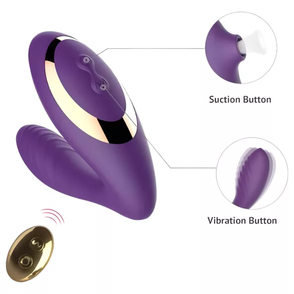 Tracy's Dog 2 - sugador clitoriano 2 em 1 vibrador - silicone lilás