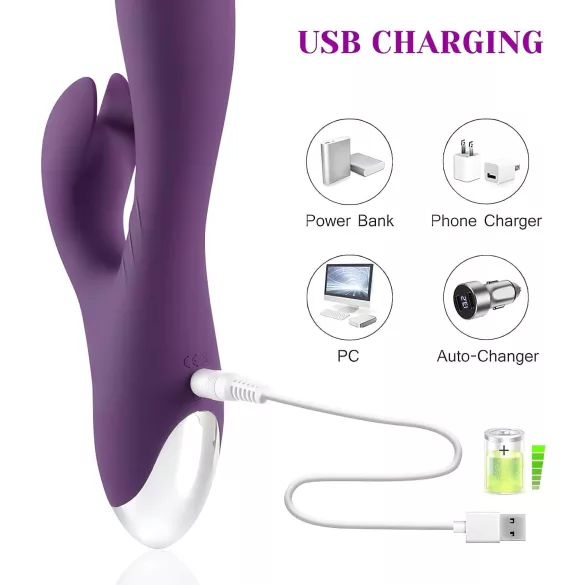 Tracy's Dog Rabbit - vibrador rabbit com estimulador clitoriano - silicone lilás